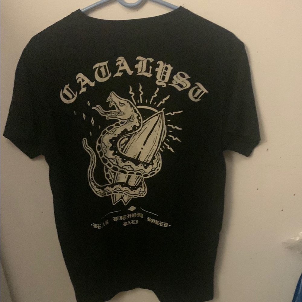 Balling ‘Catalyst’ Graphic Surf Boarding Snake T-Shirt SZ Small Men Large Teen